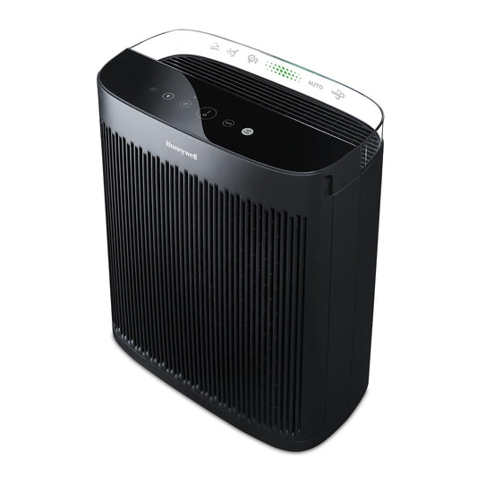 Honeywell HEPA Air Purifier for Home, 2423 Ft² Rooms in 1 hour, Air Quality Monitor, Auto Mode, Reduces Allergens, Dust, Pollen, Pet Dander, Odors, All Smoke Types, Black, HPA5300B