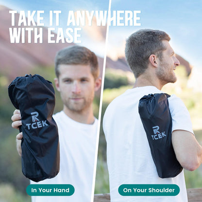 TCEK Swivel Portable Chair - Small Compact Collapsible Folding Chairs for Adults, Setup in 8 Seconds, Lightweight Outdoor Backpack Chair for Camping, Travel, Hiking, Beach, Support 300 LBS