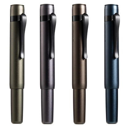 Hongdian M2 Black Forest Mini Fountain Pen, Extra Fine Soft Nib & Sleek Shape Aluminium Short Pocket Travel Pen (Army Green)