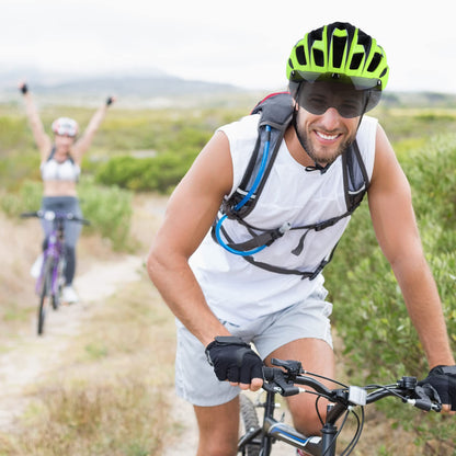 Shinmax Bike Helmet, CPSC/CPC Certificated Bicycle Helmet with Detachable Magnetic Goggles&Led Back Light&Portable Backpack Cycling Helmet Adjustable Mountain Bike Helmet for Adult Men Women SM-T69
