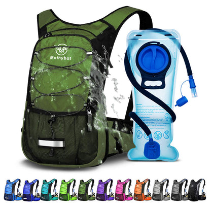 Mothybot Hydration Backpack, Insulated Hydration Pack with 2L Water Bladder & Large Storage, Ultralight Hiking Backpack for Men, Women for Running, Cycling, Camping - Keep Liquid Cool up to 5 Hours