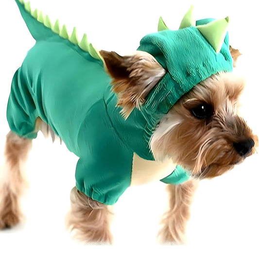 Hotumn Dinosaur Dog Halloween Costume Pet Dino Hoodie for Medium Dogs (X-Large, Green)