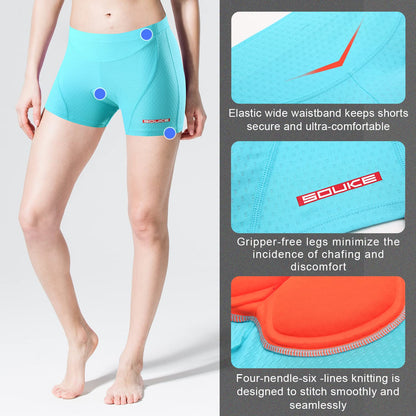 Eco-daily Cycling Shorts Women's 3D Padded Bicycle Bike Biking Underwear Shorts Blue