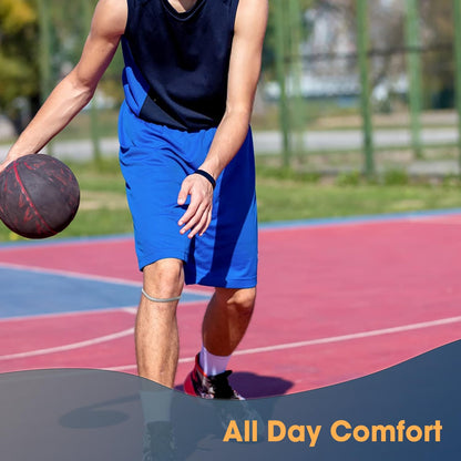 LYYHMAY Patellar Tendon Support Strap, Knee Pain Relief & Patella Stabilizer Knee Strap Brace Support for Hiking, Soccer, Basketball, Running, Jumpers Knee, Tennis, Volleyball & Squats (Dark Black)