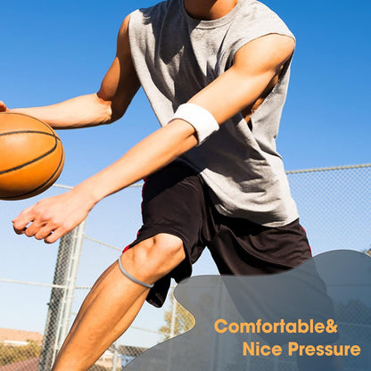 LYYHMAY Patellar Tendon Support Strap, Knee Pain Relief & Patella Stabilizer Knee Strap Brace Support for Hiking, Soccer, Basketball, Running, Jumpers Knee, Tennis, Volleyball & Squats (Dark Black)