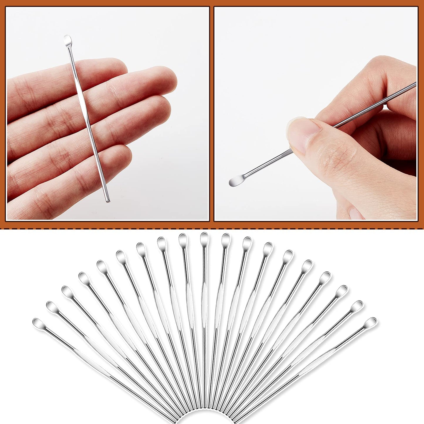 Honoson 50 Pieces Stainless Steel Wax Carving Tool Clay Sculpting Tools Spoon Carving Kit Clay Tools for Wax Modeling Sculpting and Shaping Engrave Accessories