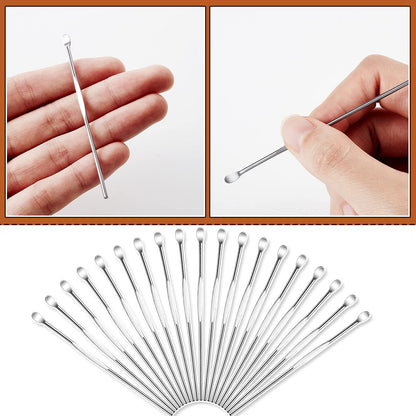 Honoson 50 Pieces Stainless Steel Wax Carving Tool Clay Sculpting Tools Spoon Carving Kit Clay Tools for Wax Modeling Sculpting and Shaping Engrave Accessories