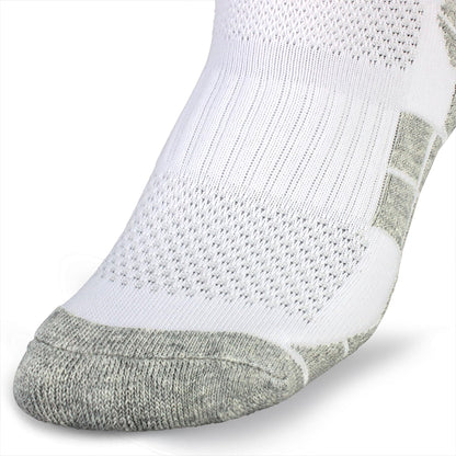 CWVLC Youth Soccer Socks 5 Pairs Boys Girls Football Sport Team Athletic Knee High Long Tube Cotton Compression Socks White Medium (5Y-7Y Youth/6-10 Women)