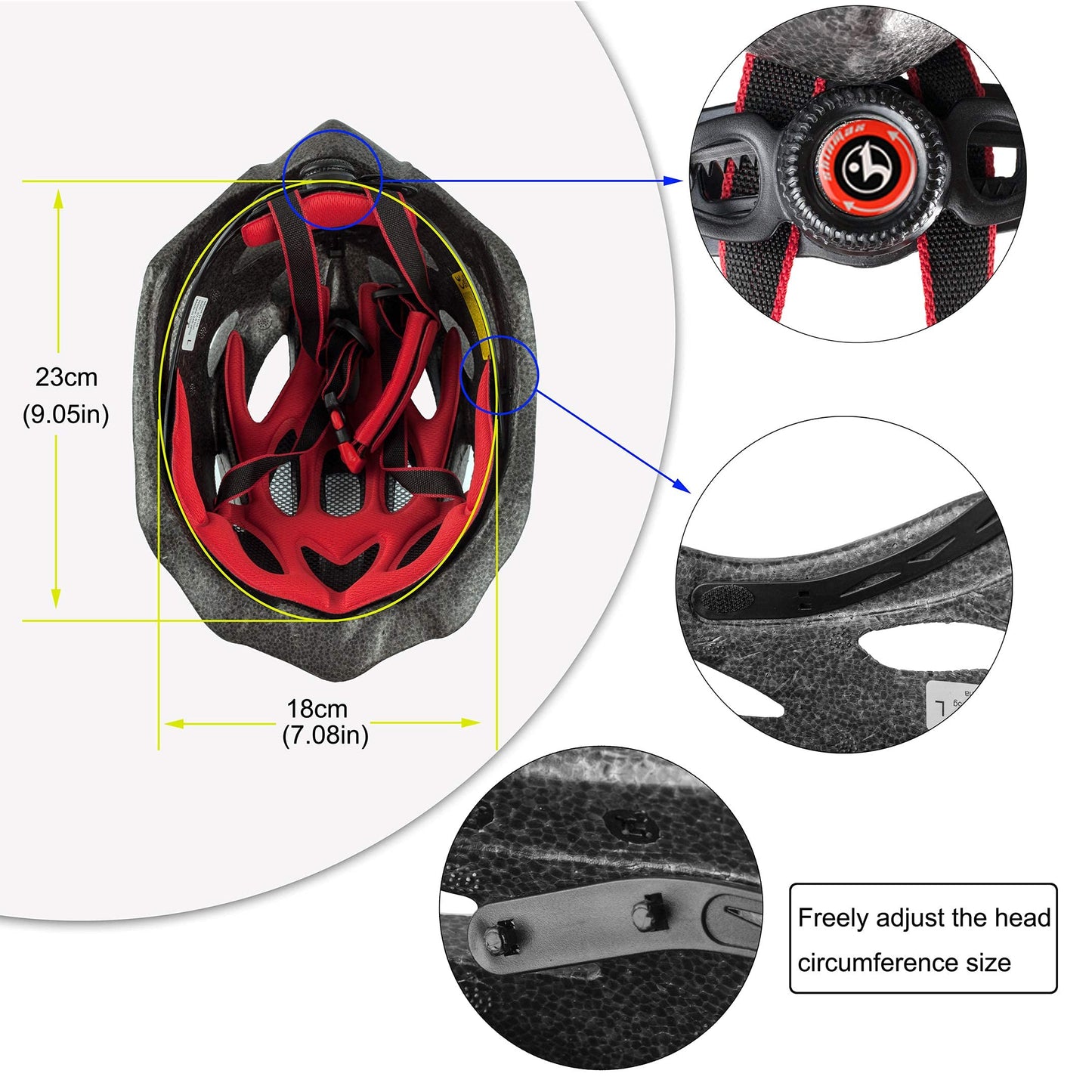 Basecamp Bike Helmet for Men Women with LED Safety Light Removable Sun Visor Lightweight Bicycle Helmet Adjustable Breathable Mountain & Road Cycling Helmets for Adult (BC-10)