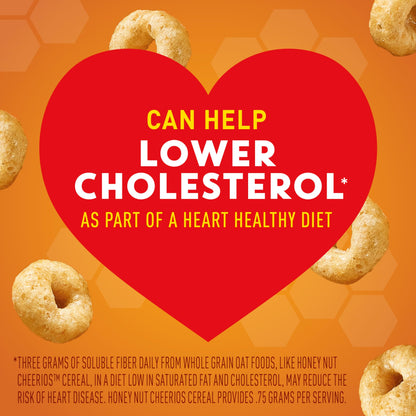 Honey Nut Cheerios, Heart Healthy Gluten Free Breakfast Cereal with Whole Grain Oats, 10.8 oz
