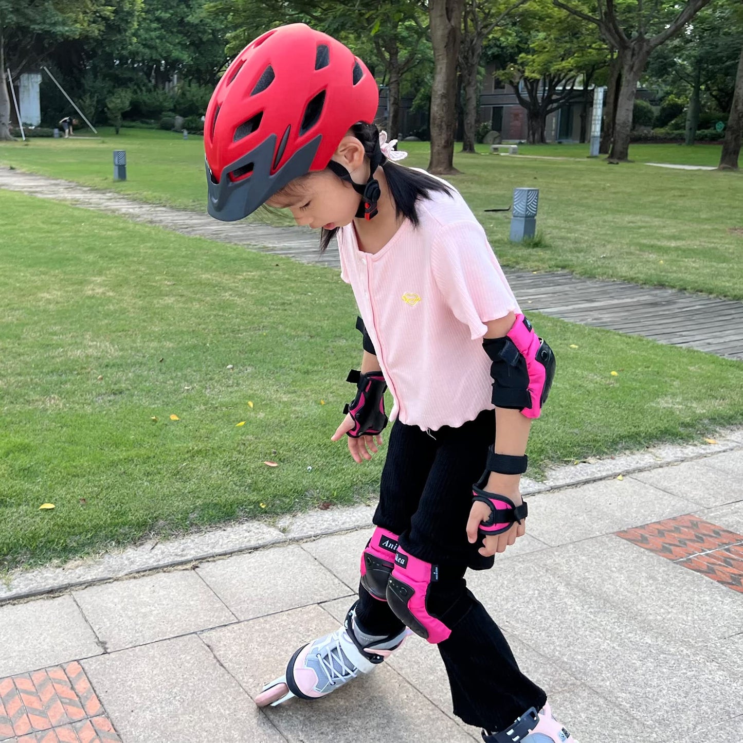 Kids Bike Helmet,Bavilk Kids Boys Girls Bike Helmets with LED Light Detachable Visor Children Youth Teen Multi-Sport for Skating Cycling Scooter Skateboard Adjustable & Lightweight 19.7"-22.4"