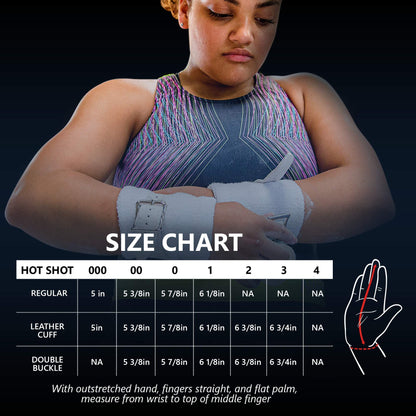 US Glove Women's Hot Shot Uneven Bar Gymnastics Grips - Made in USA, Double Buckle, Leather Equipment for Girls, Size 0 (5 7/8")