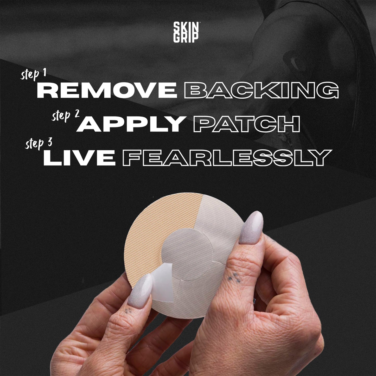 Skin Grip Freestyle Libre 2 Sensor Covers & Lingo CGM – Waterproof and Sweatproof Adhesive for 10-15 Days, Pre-Cut Medical Tape, Continuous Glucose Monitor Patch – 20 Pack, Tan