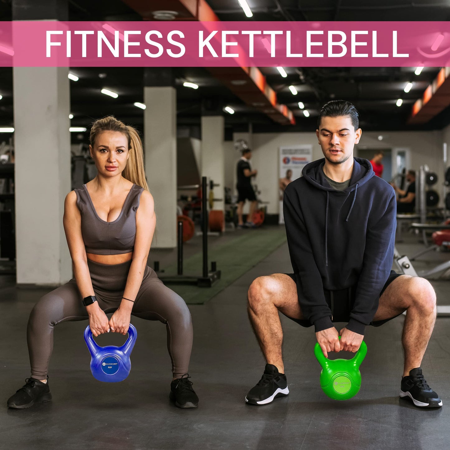 GYMENIST Exercise Kettlebell Fitness Workout Body Equipment Choose Your Weight Size (5 LB)