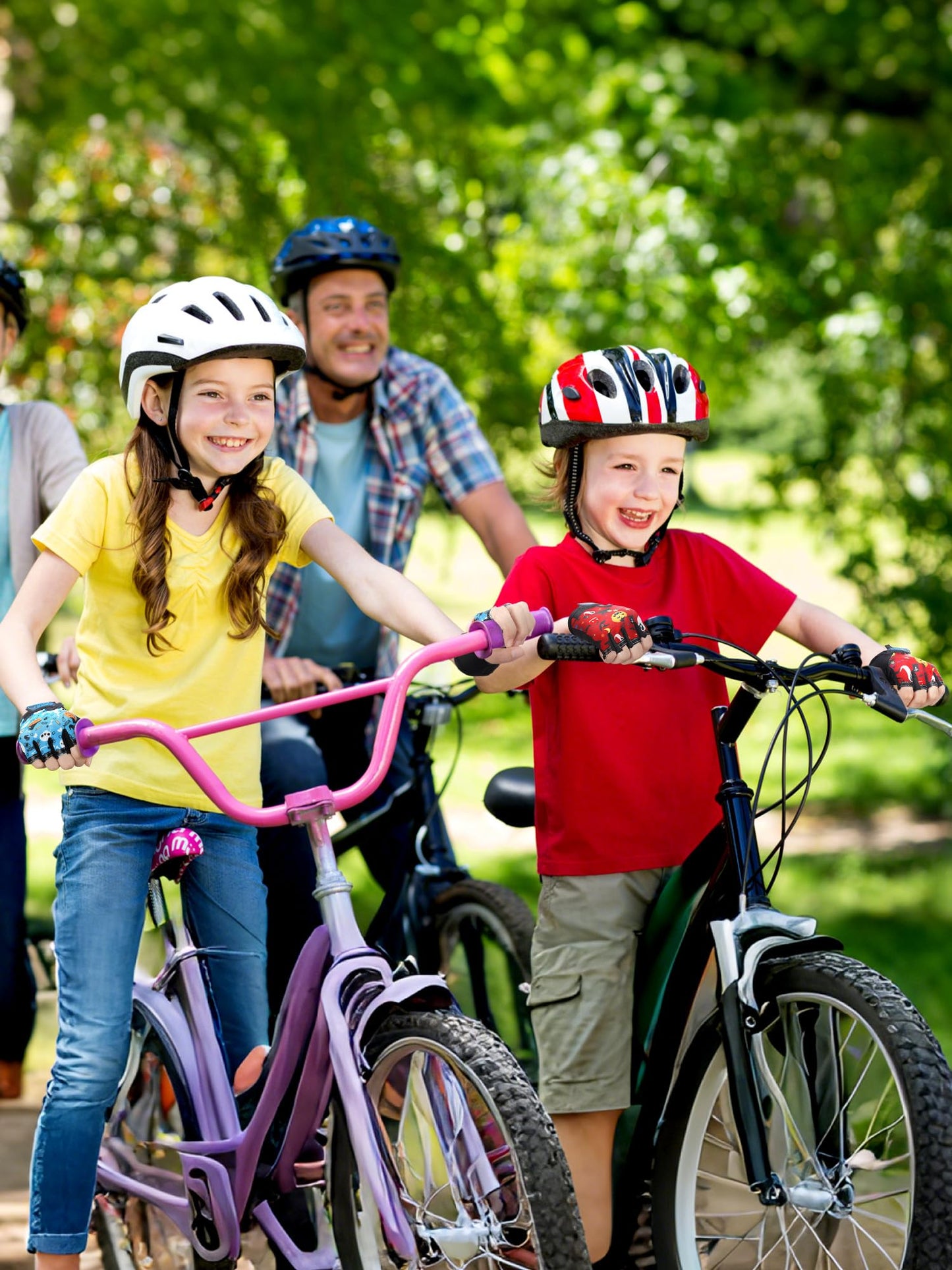 Boao 3 Pairs Kids Bike Gloves Kids Half Finger Fingerless Workout Gloves Non-Slip Gel for Bike Motorcycle(Halloween 1,3-5 Years)