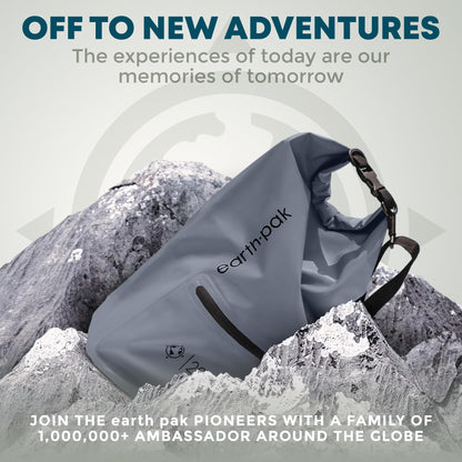 Earth Pak Waterproof Dry Bag with Zippered Pocket - Waterproof Dry Bag Backpack Keeps Gear Dry for Boating, Camping, Fishing, Beach Drybag, Kayak Accessories - Dry Bags Waterproof with Phone Case 30L