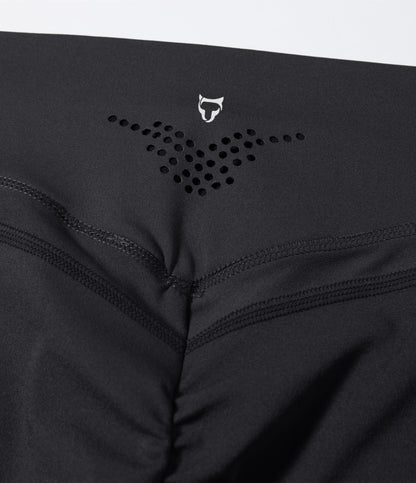 TomTiger Yoga Shorts for Women Tummy Control High Waist Biker Shorts Exercise Workout Butt Lifting Tights Women's Short Pants (Black, M)