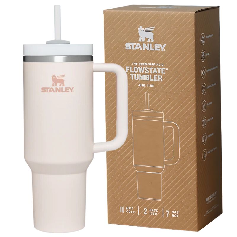 Stanley Tumbler With Handle and Straw Lids Stainless Steel (40oz)