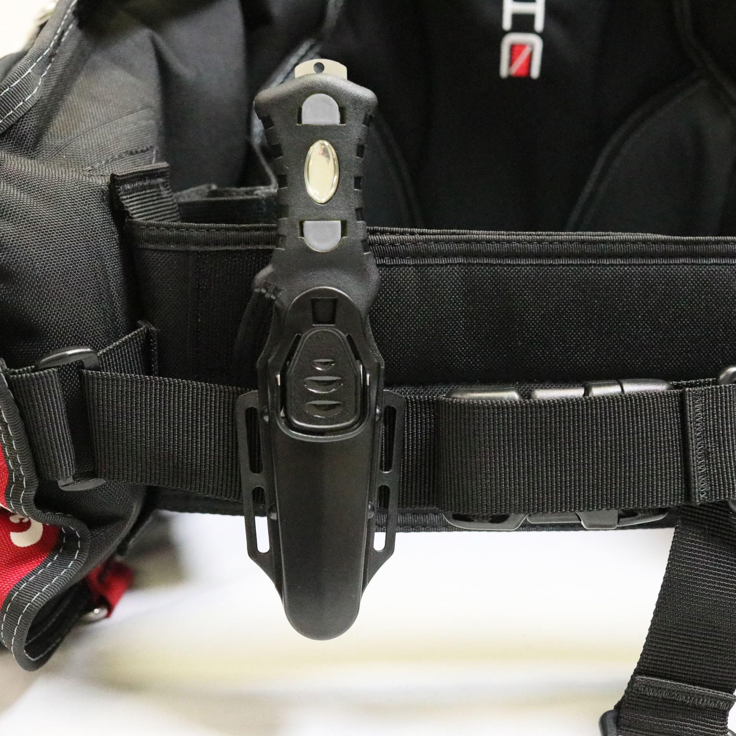 Scuba Choice Compact Stainless Steel Blunt Tip Dive Knife - 2.3" Plain Edge Blade with Ergonomic Nylon Handle, Durable for Scuba Diving, Snorkeling & Water Sports - Black/Silver