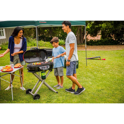 Coleman RoadTrip 285 Portable Stand-Up Propane Grill with 3 Adjustable Burners & Instastart Ignition, 20,000 BTUs of Power for Outdoor Cooking, Camping, Tailgating, Grilling, BBQs, & More