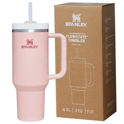 Stanley Tumbler With Handle and Straw Lids Stainless Steel (40oz)