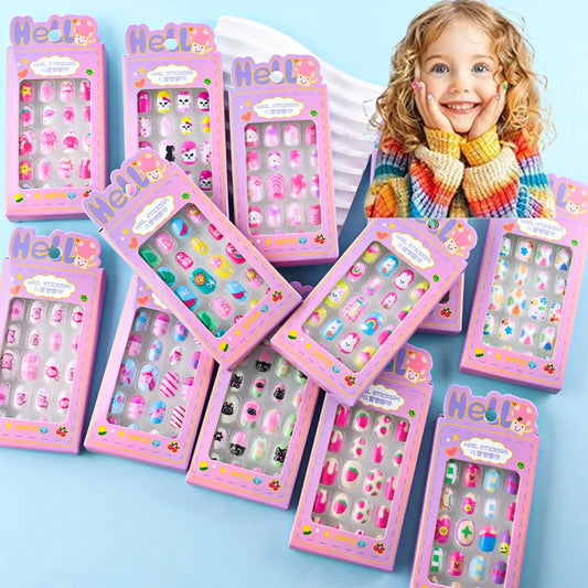 "24Pcs Cute Bow Press-On Nails"