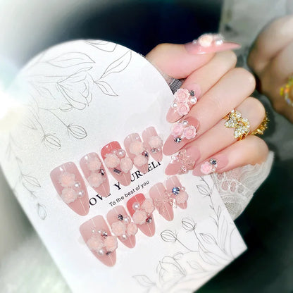 "24Pcs Cute Bow Press-On Nails"