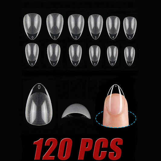"120Pcs XXS Short Almond Nails"