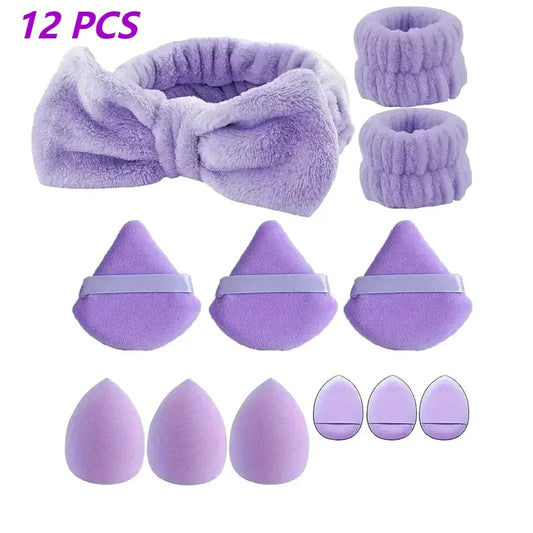 "12Pcs Makeup Sponge & Accessories"