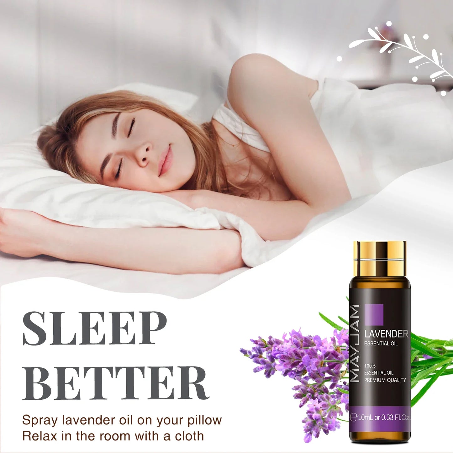 Unisex 10ml Lavender Essential Oil