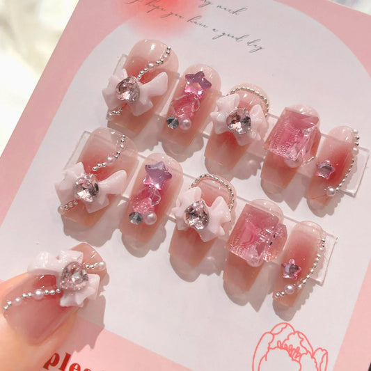 "24Pcs Cute Bow Press-On Nails"