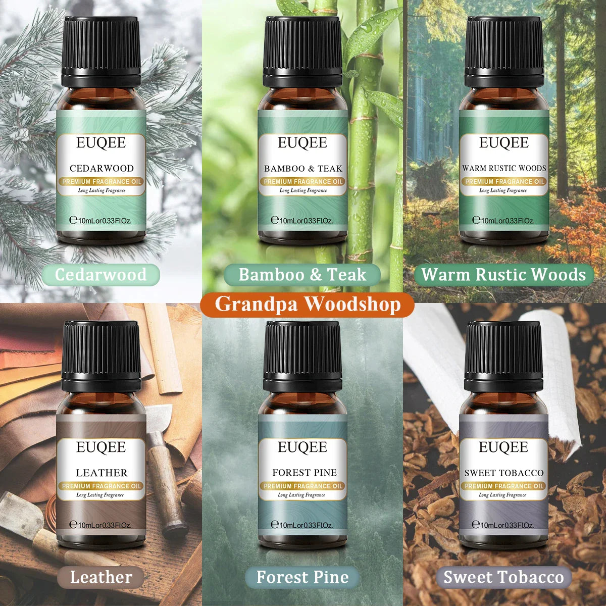 Unisex EUQEE 6pcs Fragrance Oil Gift Set